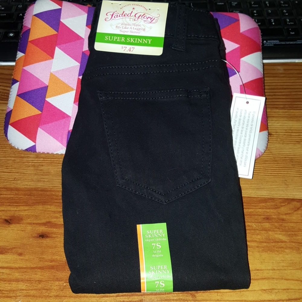 BNWT Girls Size 7S Faded Glory Super Skinny Jeans